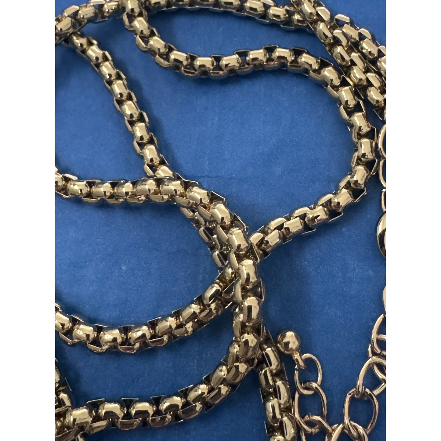 Vintage OPC Gold Tone Long Necklace Chain 34” Plus 3” Extender 56g