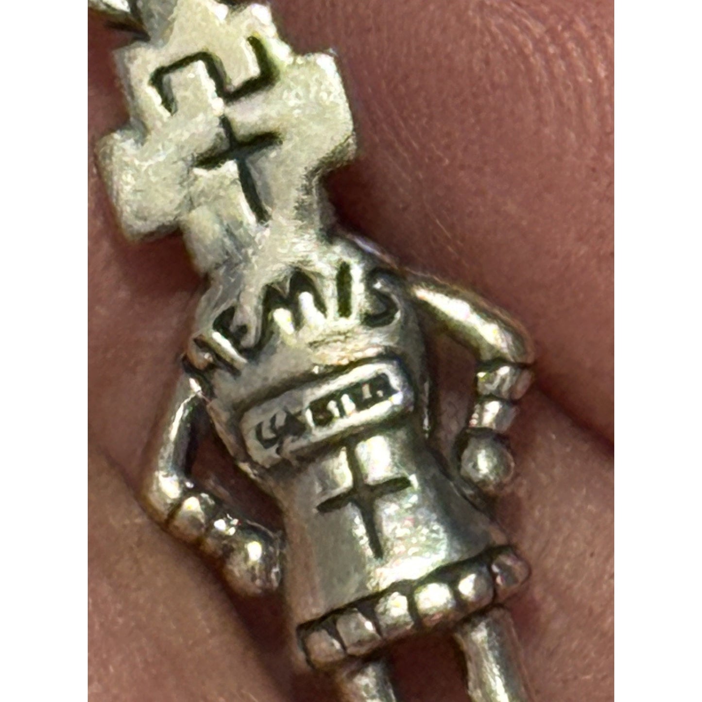 Vintage Carolyn Pollack 925 Sterling Silver Hemis Kachina Pendant Charm