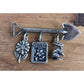 Vintage Sterling Silver Garden Charm Brooch DV 925 Shovel Rabbit Seeds Pin