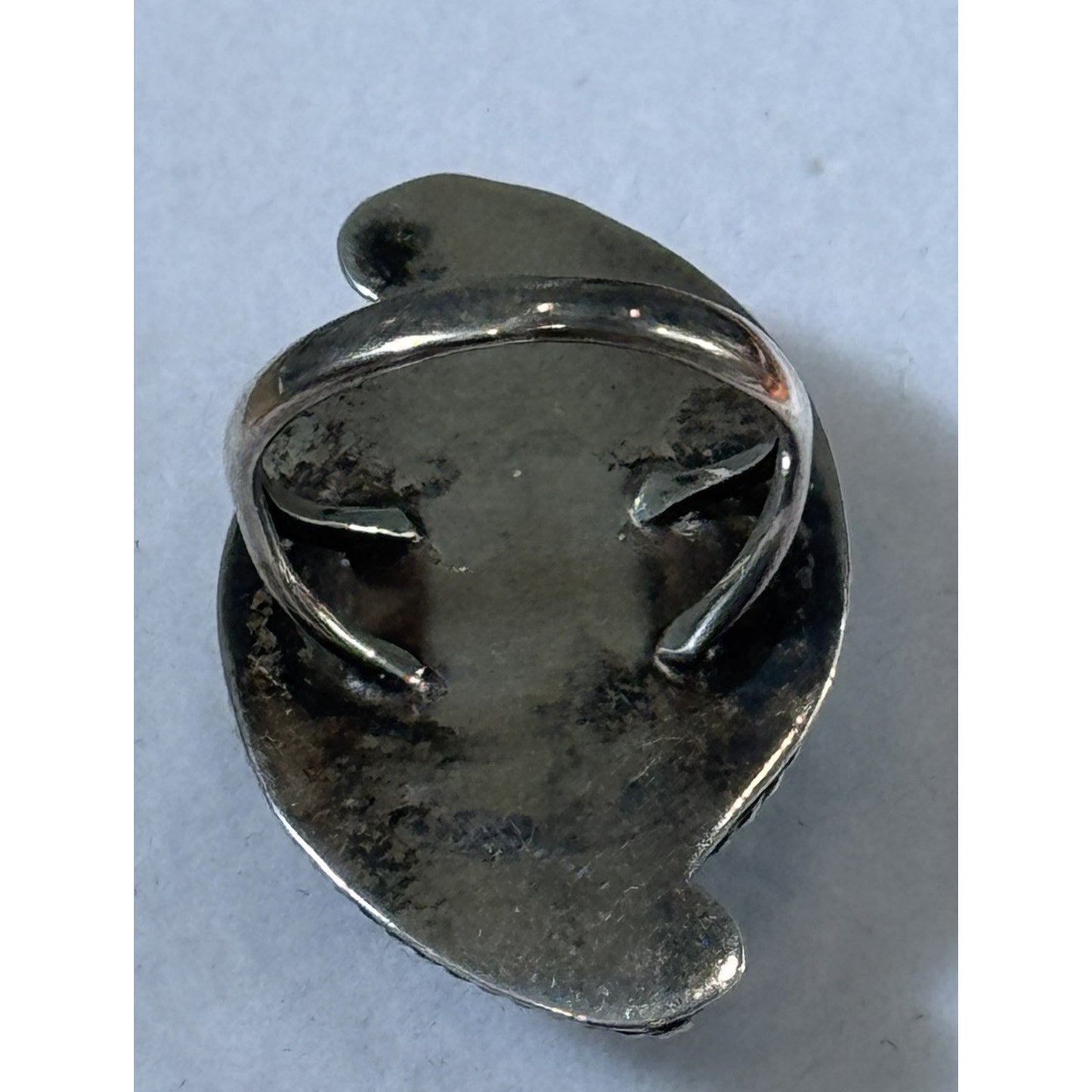 Vintage LMV Luis Martinez Vazquez Turquoise Sterling Silver Taxco Ring Size 6