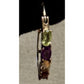 Vintage Ross Simons R925 Vermeil Amethyst Peridot Citrine Garnet Hoop Earrings