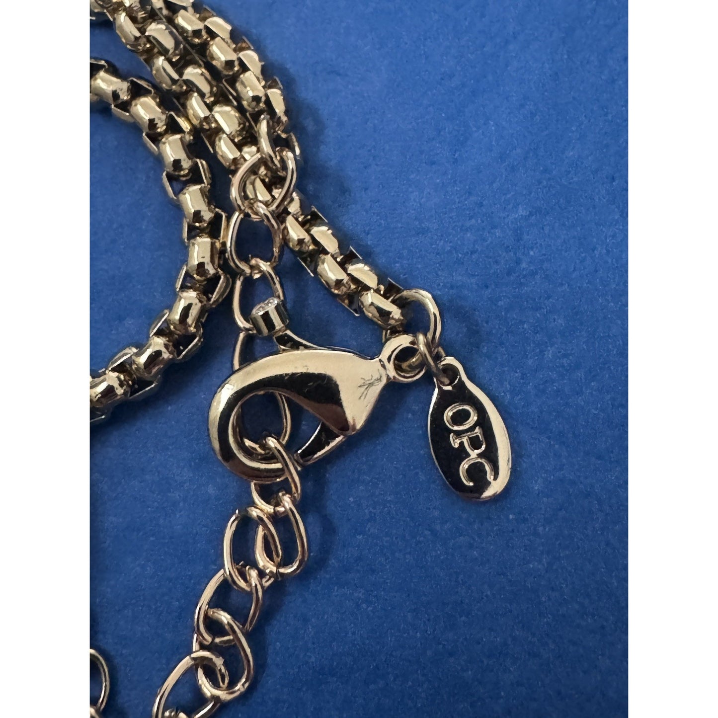 Vintage OPC Gold Tone Long Necklace Chain 34” Plus 3” Extender 56g