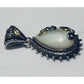 Vintage Barbara Bixby 925 18k Enhancer Or Pendant MOP Vine Leaf Mother of Pearl