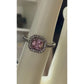 Sterling Silver Pink Cubic Stone Moissanite Size 6.5 Art Deco style