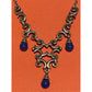 Retired James Avery Beaded Blue Chalcedony Silver Swirl Necklace 17-19” Adjustable Pre-Owned