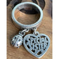 Retired James Avery Sterling Silver Double Dangle Ring Size 6 with 2 Charms