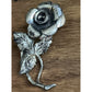 Vintage Beau Sterling Silver Rose Brooch 5.4 g Flower Pin Mid Century Floral