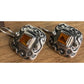 Silpada 925 Sterling Silver Amber Square Dangle Earrings