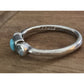 Peyote Bird Sterling Silver Turquoise Ring Size 5.5 Minimalist Southwest 925