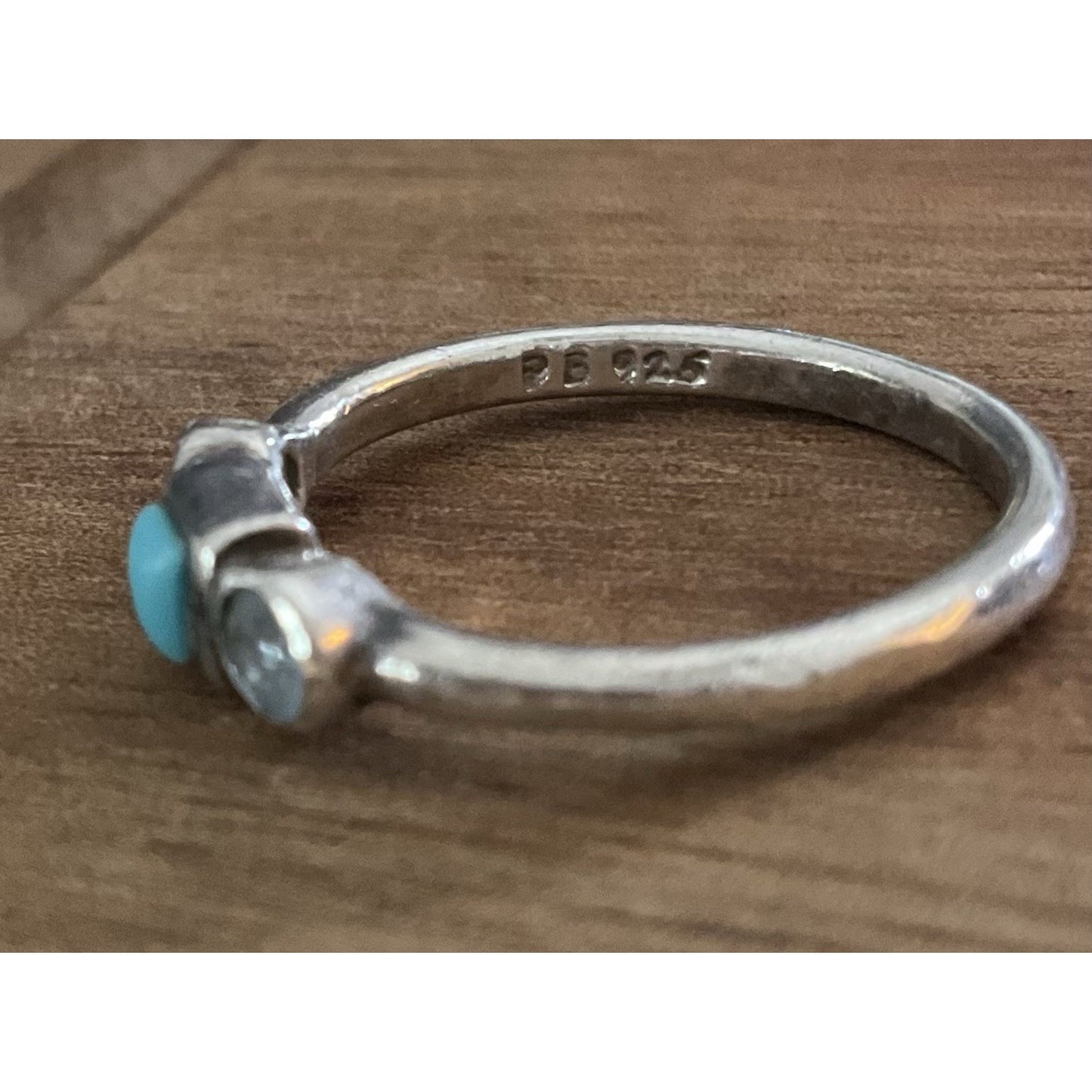 Peyote Bird Sterling Silver Turquoise Ring Size 5.5 Minimalist Southwest 925