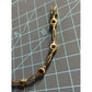 Vintage 925 Sterling Silver Gold Plated Garnet Link Bracelet 7.75” Thailand