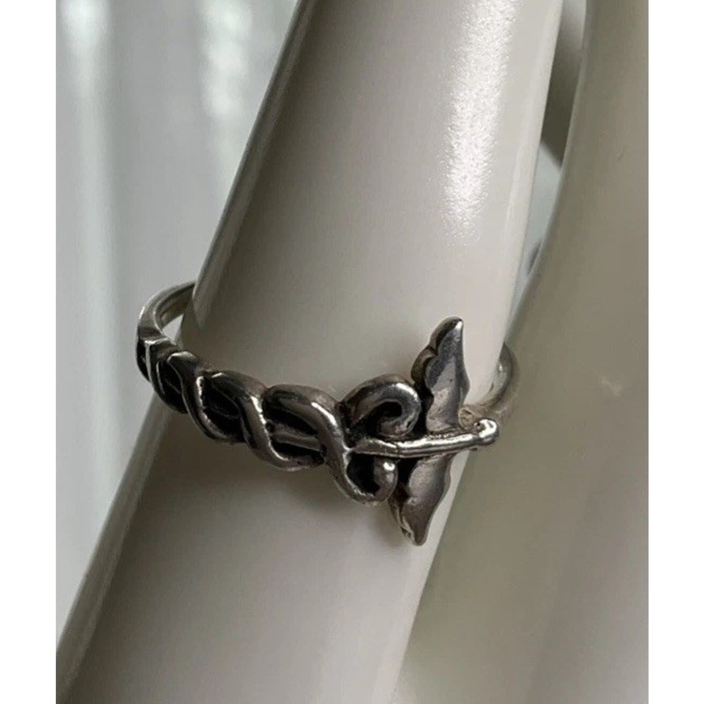 Sterling Silver Caduceus Ring 925 Medical Doctor Nurse Healthcare Ring Size 8