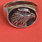 Preowned James Avery Retired Rare Silver American Eagle Freedom Ring Size 10.5