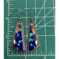 Southwest Sterling Silver Colorful Inlay Triangle Earrings