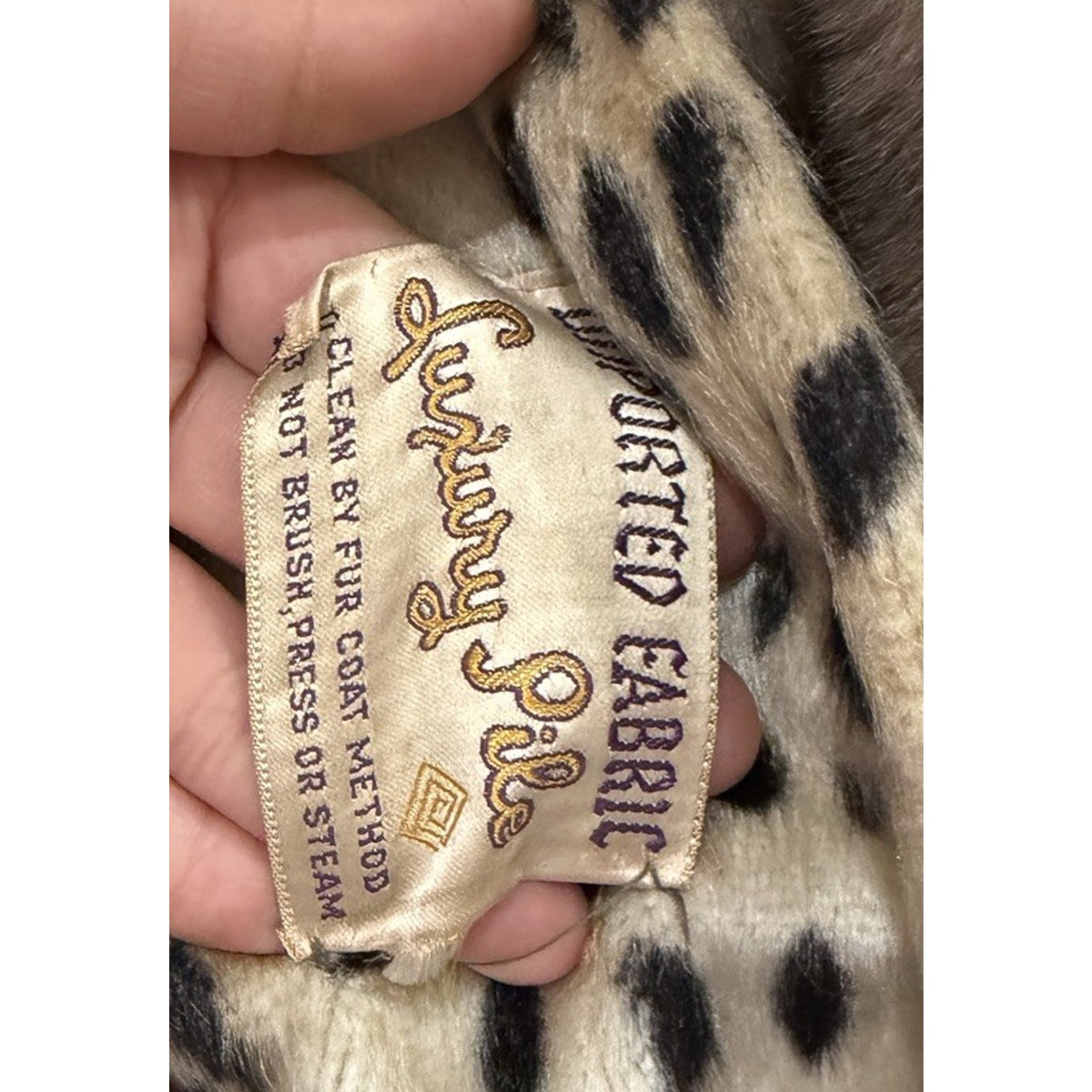 Luxury Pile Faux Fur Leopard Cheetah Print Coat Women’s XS Double Breasted