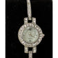 Vintage Y2K Rhinestone Sparkle Watch Mother Of Pearl NEEDS BATTERY Silver Tone