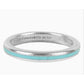Retired Tiffany & Co. Blue Enamel Sterling Silver Narrow Stripe Band Ring Size 8