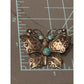 Vintage Sterling Silver Turquoise Butterfly Brooch Southwestern Natural Matrix