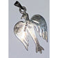 Vintage Sterling Silver Thunderbird Pendant Turquoise Chip Inlay ANT 925