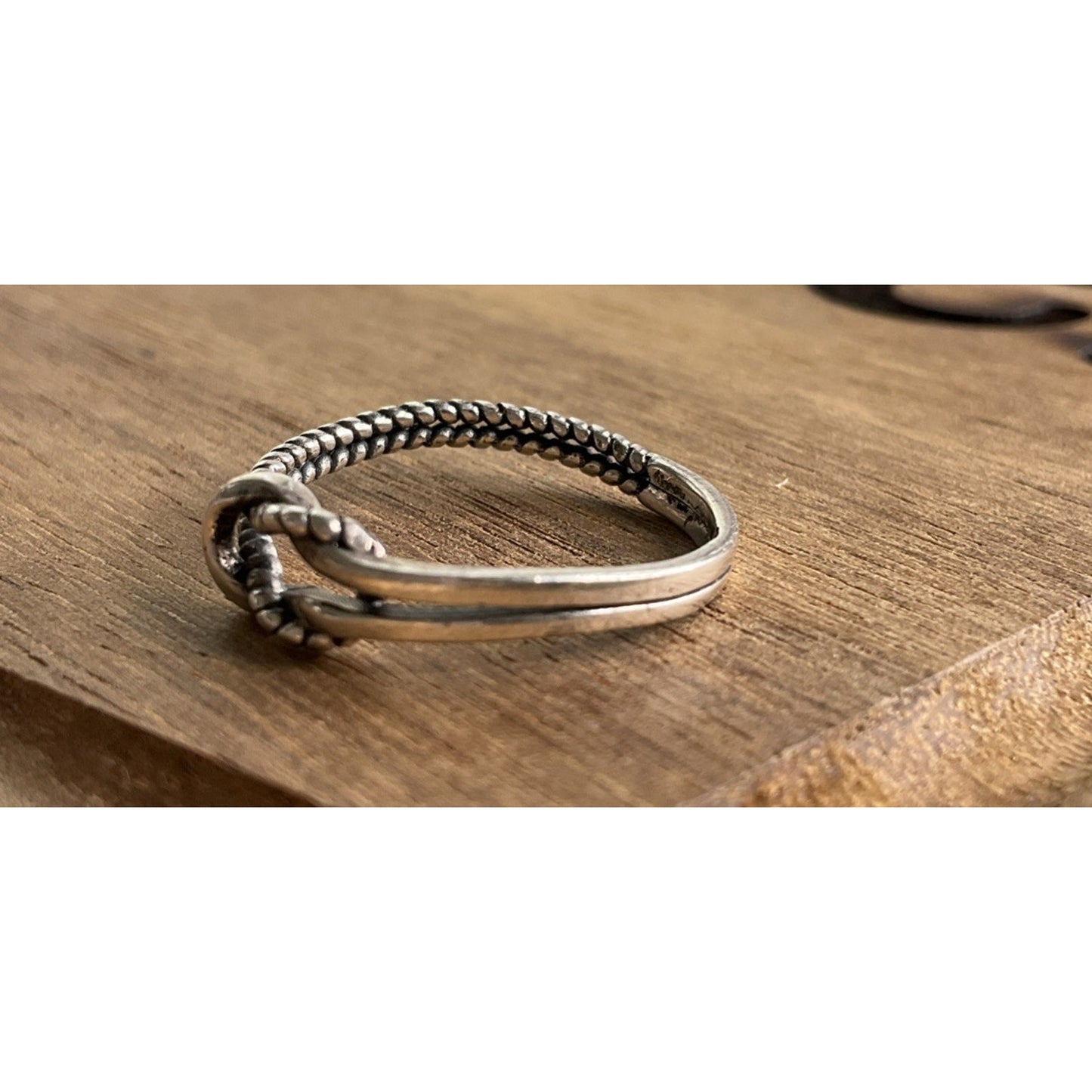 Sterling Silver Knot Ring Size 6.5 Rope Twist Infinity Love Knot Statement Ring