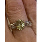 Sterling Silver Prasiolite Ring 925 Oval Green Amethyst Twist Band Size 6