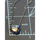 Vintage Dyadema 925 Italy Sterling Silver Puffy Heart Necklace 15-17” Signed