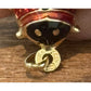 Vintage 14k Yellow Italian Gold Red & Black Enamel Ladybug Pendant Or Charm EUC