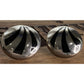 Vintage Mexico Signed IDM 925 Sterling Silver Black Dome Post Earrings 19g!