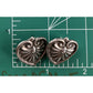 Vintage Sterling Silver Heart Stud Earrings Southwestern Style 925 Boho 7.2gr