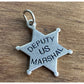 Vintage Sterling Silver Deputy US Marshal Badge Charm