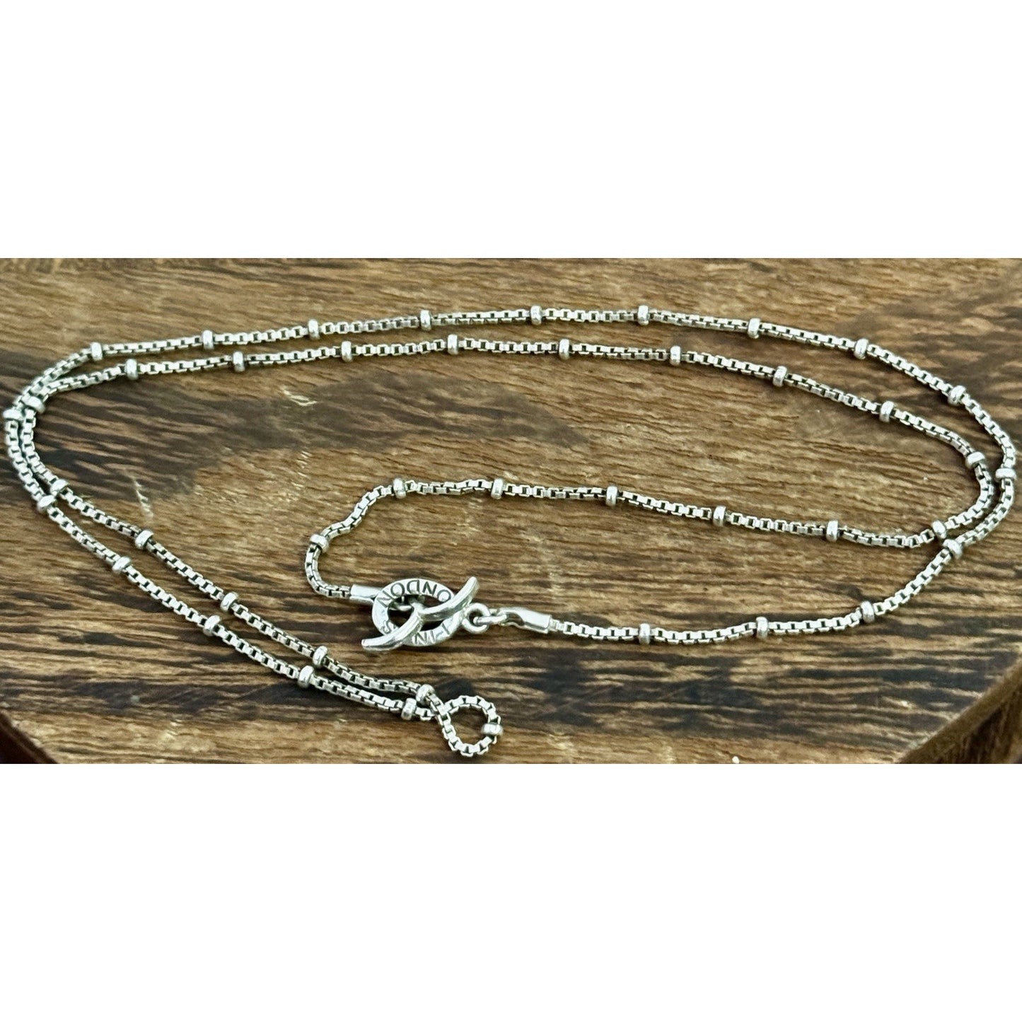 Vintage Links of London Bamboo Y Lariat Necklace Sterling Silver 925 18” Y2K