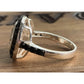 Sterling Silver Black & White CZ Halo Square Cushion Cluster Ring Size 7