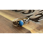 Sterling Silver Celtic Knot Ring with Blue Cabochon – Size 7