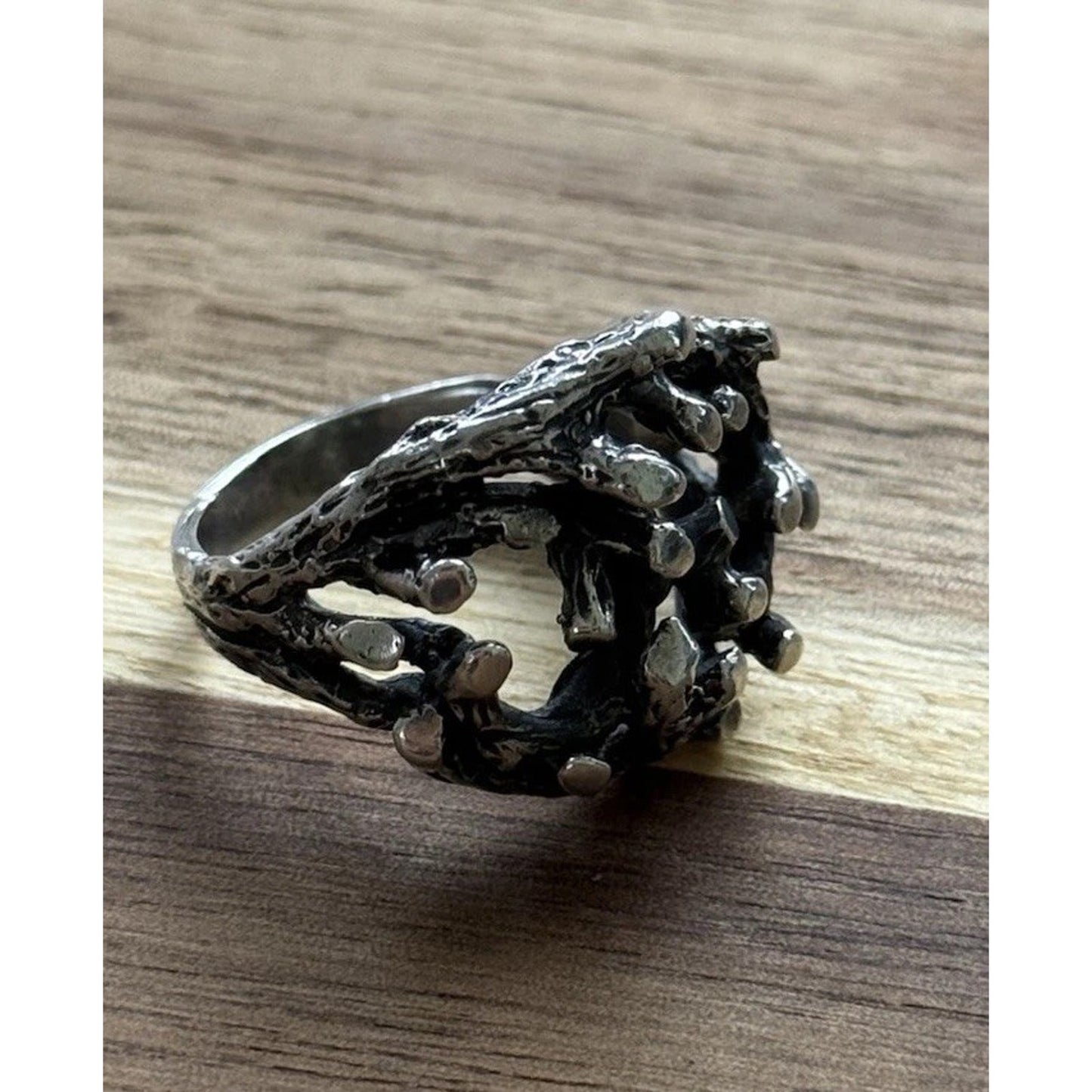 Retired James Avery Sterling Silver Brutalist Branches Ring Size 7
