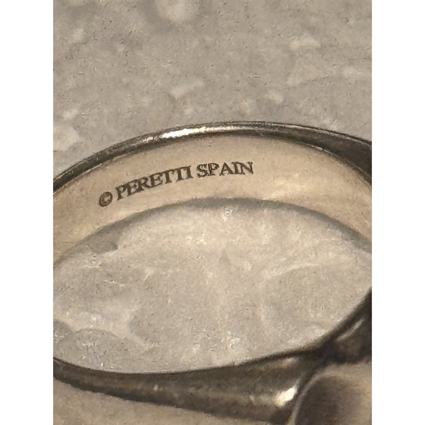 Tiffany & Co Elsa Peretti Open Heart Ring Sterling Silver Size 5.75 Spain 925