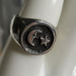 Vintage Celestial 925 Moon and Star Sterling Silver Ring Size 8.5