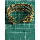 Monet Golden Weave Bracelet Gold Plated Filigree 1960s Vintage Jewelry Signed