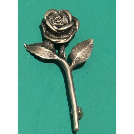 Vintage James Avery Retired Sterling Silver 925 Rose Flower Brooch Pin