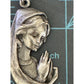 Vintage Italian Madonna Virgin Mary Pendant with Italy Sterling Silver Necklace