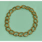 Vintage Erwin Pearl Gold Tone Chunky Chain Choker Statement Necklace 15"