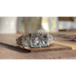 Vintage Style 3 Stone Ring 925 Sterling Silver Cushion Cut Trilogy Ring Size 7.5