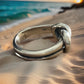 Sterling Silver Knot Ring Love Knot Band Minimalist Infinity Ring Size 5.5