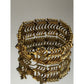 Monet Golden Weave Bracelet Gold Plated Filigree 1960s Vintage Jewelry Signed