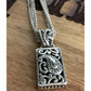 Vintage Sterling Silver Ornate Pendant 925 Italy Multi Strand Necklace