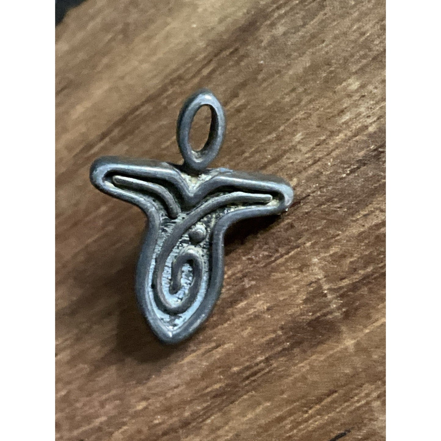 Andy Lakey Signed Sterling Silver Angel Lapel Tie Tack Modernist Spiritual 5.5g