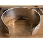 Vintage Sterling Silver Modernist Cuff Bracelet Heavy Ribbed Wide S-M 64 Grams!