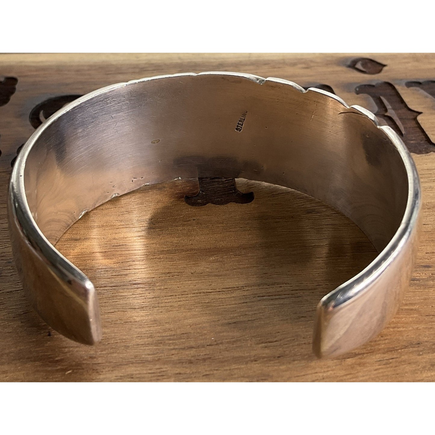 Vintage Sterling Silver Modernist Cuff Bracelet Heavy Ribbed Wide S-M 64 Grams!