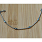 Vintage Italy Sterling Silver Oval Beaded Textured Station Dainty Bracelet 7”