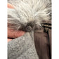 Bebe Women’s XS Gray Faux Fur Trim Long Coat Belted Statement Winter Jacket