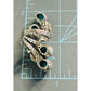 Vintage 925 Sterling Silver Long Turquoise Cabochon Statement Ring Size 7.5